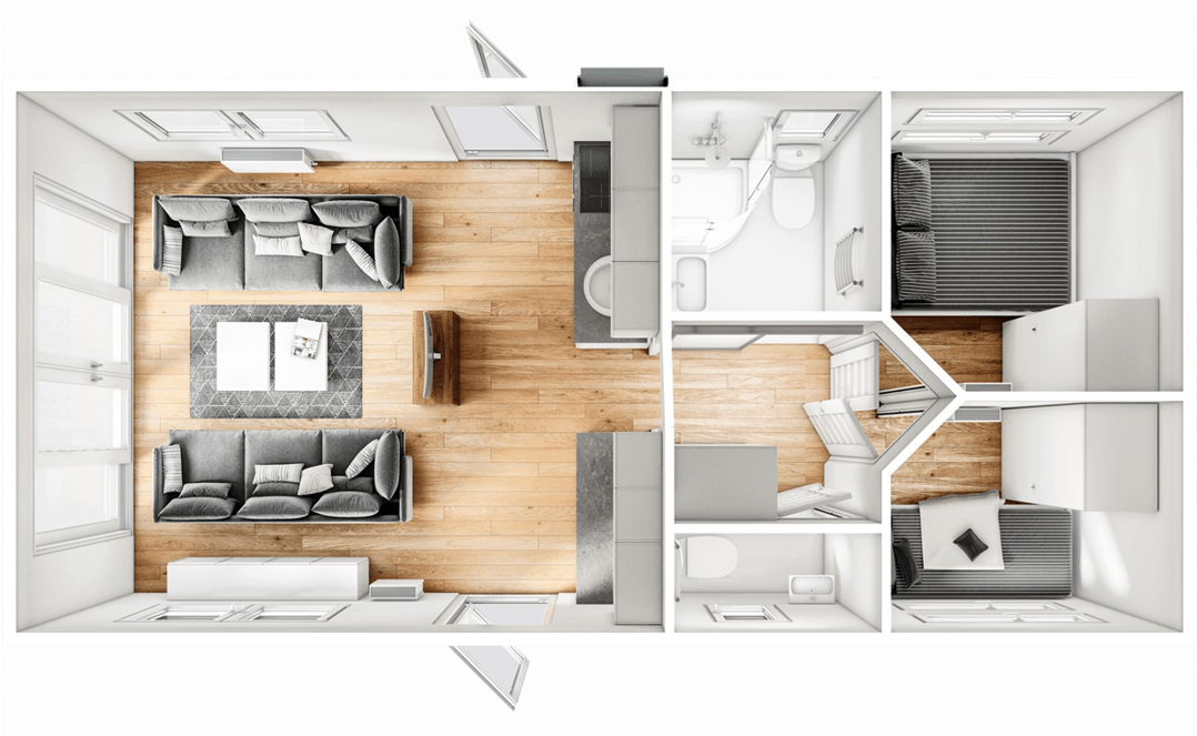 Casa Mobile Malta Haus – 2 Camere da Letto con Terrazza sul Tetto