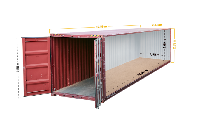 Contenitore standard 40 piedi – Usato certificato CSC