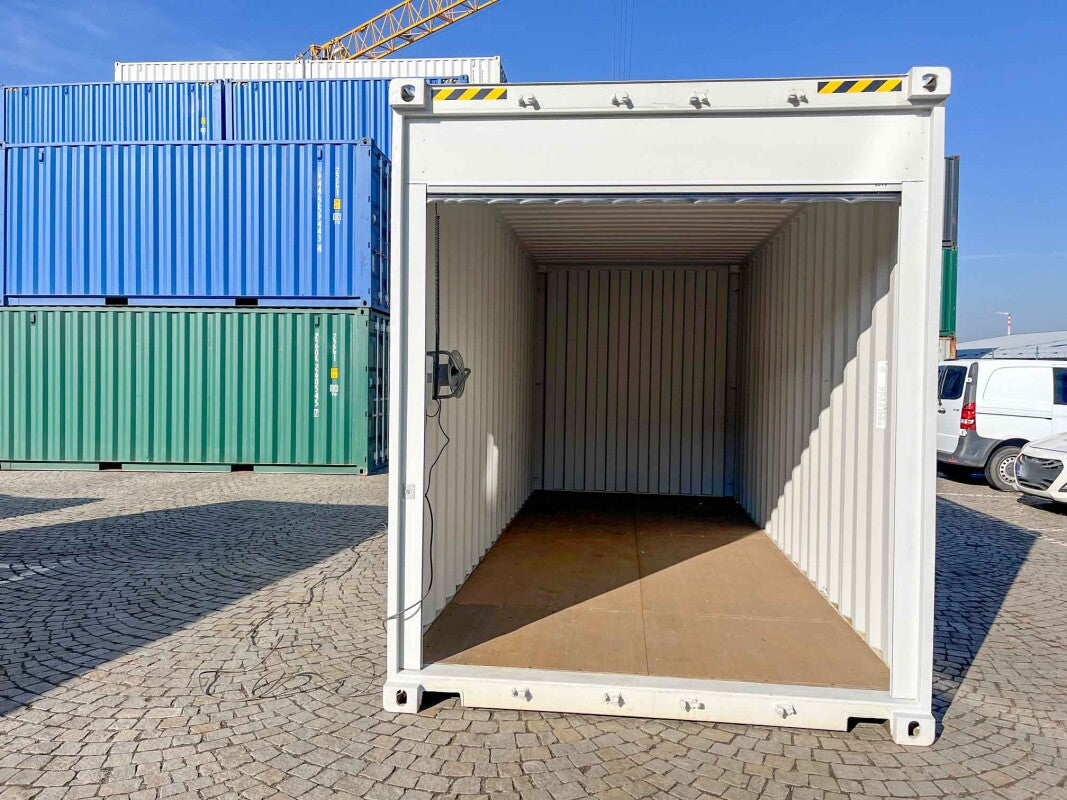 Contenitore 20 piedi High Cube con porte avvolgibili