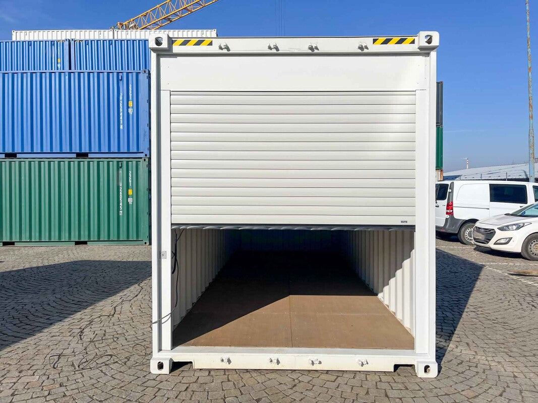 Contenitore 20 piedi High Cube con porte avvolgibili