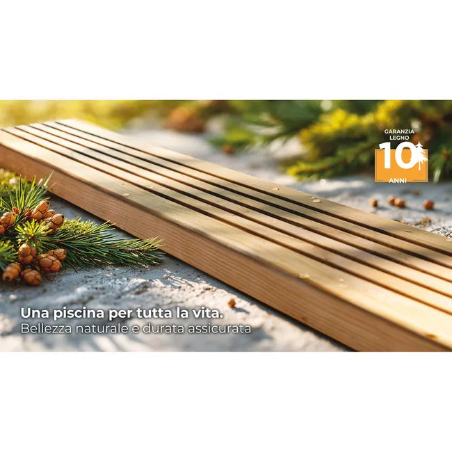Piscina fuori terra rigida GRE Violette 2 marrone H 1.27 x ⌀ 5 m