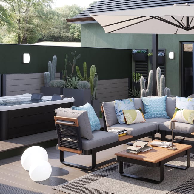 Spa rigida fuori terra quadrata Frame Oslo – 1,6 × 1,6 × 0,65 m