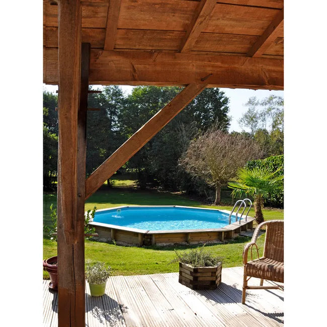 Piscina fuori terra rigida GRE Violette 2 marrone H 1.27 x ⌀ 5 m