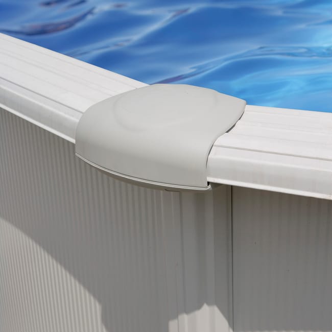 Piscina fuori terra rigida GRE Atlantis bianco – L. int. 6,1 × 3,75 m