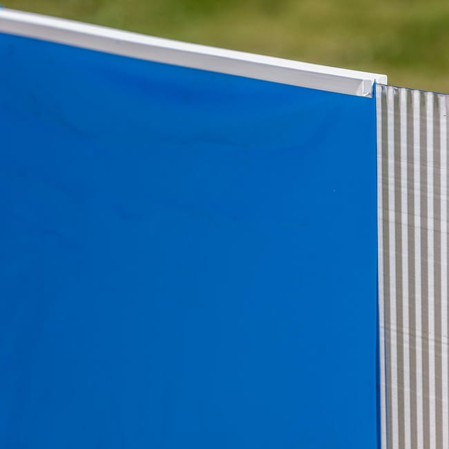 Piscina fuori terra rigida GRE Atlantis bianco – L. int. 6,1 × 3,75 m